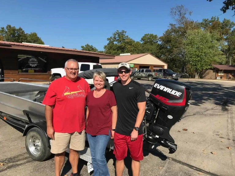 David & Tawnda Conway’s 60 HO Evinrude Jet Motor