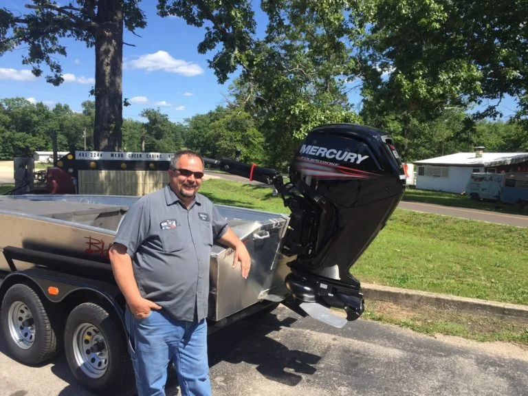 Mike Ridenhour’s 1856 Blazer SS with a 90/65 Mercury Jet Motor